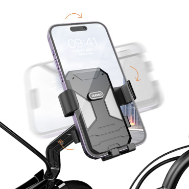 Suporte de telefone de bicicleta de motocicleta para o volante F7C + Preto