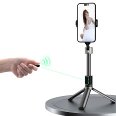Selfie Stick teleskopski kijek za selfie s stojalo in daljinski upravljalnik bt f18w črna