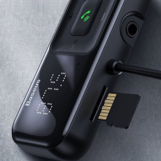 FM adó Bluetooth vezeték nélküli töltővel S-16 tengerentúli kiadású fekete