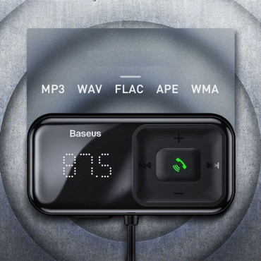 FM-sändare Bluetooth Wireless med laddare S-16 Overseas Edition Svart