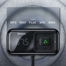 FM-sändare Bluetooth Wireless med laddare S-16 Overseas Edition Svart