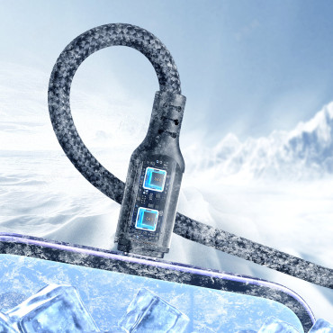 4in1 Kabel USB-A-Kabel - 2x USB-C iPhone Blitzmikrousb 1.2m Schwarz