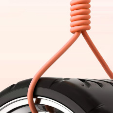 Cable de ángulo fuerte para iPhone USB-A - Rayo 30W 1M Rotación 180 Naranja