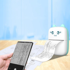 Mini Cat Thermal Printer jaoks Label Märgikule valmis Bluetooth Fun Print Blue