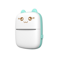 Mini Cat Termični tiskalnik za nalepko nalepke, ki je bil dokončan iz Bluetooth zabavne tiskane modre barve