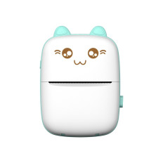 Mini Cat Termični tiskalnik za nalepko nalepke, ki je bil dokončan iz Bluetooth zabavne tiskane modre barve