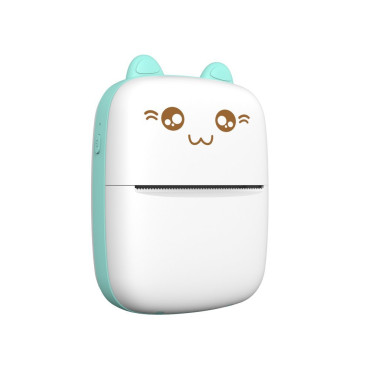 Mini Cat Termični tiskalnik za nalepko nalepke, ki je bil dokončan iz Bluetooth zabavne tiskane modre barve