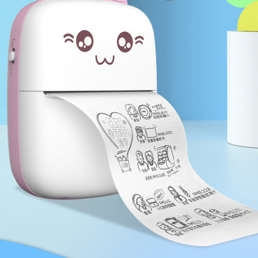 Mini Cat Thermal Printer för etikett scomplace från Bluetooth Fun Print Plint