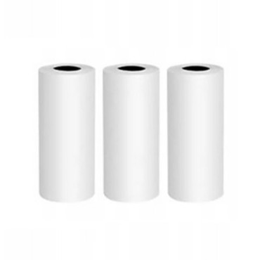 Papel de fita de rolo para a impressora térmica mini gato branco conjunto 3pcs.