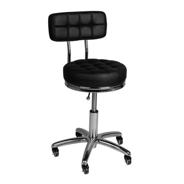 Tabouret cosmétique AM-877 noir — vue de face