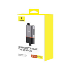 3In1 martillo de seguridad para cuchillo de automóvil para cinturones de automóviles y antorcha Sharptool Black