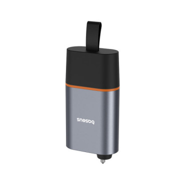 3In1 martillo de seguridad para cuchillo de automóvil para cinturones de automóviles y antorcha Sharptool Black