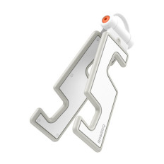 Een uitklapbare telefoonstandaard hanger sleutelhanger draagbaar wit