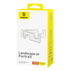 Een uitklapbare telefoonstandaard hanger sleutelhanger draagbaar wit