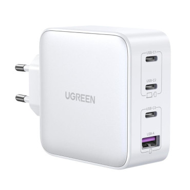 Snabb lastare GAN 3x USB-C USB 100W PPS PD POWER LEVERING VIT