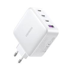Rask laster Gan 3x USB-C USB 100W PPS PD Power Delivery White