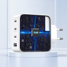 Brzo utovarivač GAN 3X USB-C USB 100W PPS PD PD Power Dostava bijela
