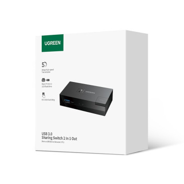 Prepínač USB 3.0 prepnite obojsmernú cestu do dvoch čiernych počítačov