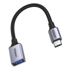 Adapteradapter met USB-kabelkabel op USB-C OTG 15cm zwart