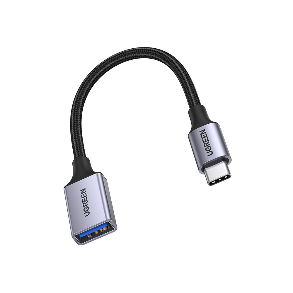 Adaptera adapteris ar USB kabeļu kabeli USB-C OTG 15cm melnā krāsā