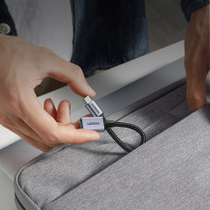 Adapter adapter z kablom USB na USB-C OTG 15cm črna