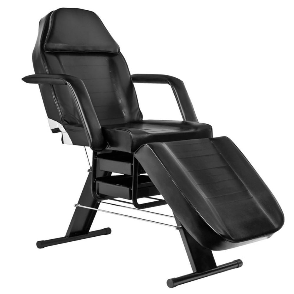 Poltrona cosmetica Basic 202 con vassoi nera