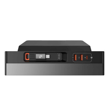 Laddar socklar för Tesla Model 3 / Y T-Space Series USB USB-C HUB - Svart