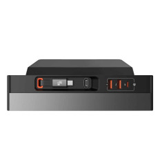 Laddar socklar för Tesla Model 3 / Y T-Space Series USB USB-C HUB - Svart