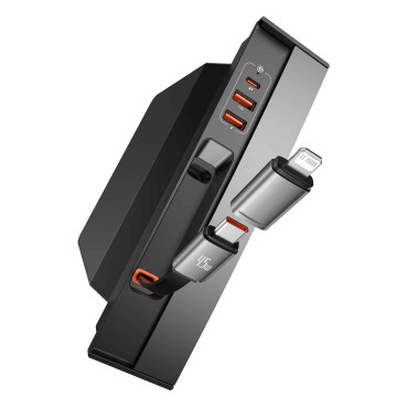 Laddar socklar för Tesla Model 3 / Y T-Space Series USB USB-C HUB - Svart