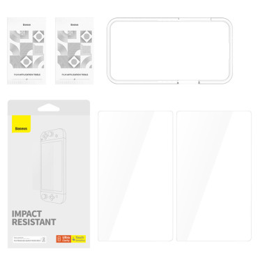 Vidrio templado para la pantalla Nintendo OLED 2021 Set de cristal 2pcs.
