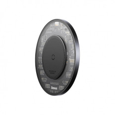 Cargador de inducción magnética para un cable de 15W + USB-C 1M negro