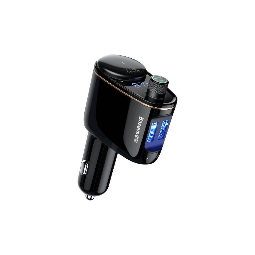 2V1 Automobilový vysielač FM Bluetooth a 2x USB nabíjačka čierna