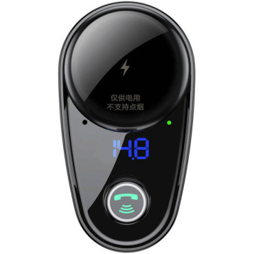 2V1 Automobilový vysielač FM Bluetooth a 2x USB nabíjačka čierna