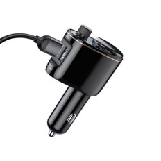 2V1 Automobilový vysielač FM Bluetooth a 2x USB nabíjačka čierna