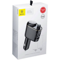 2V1 Automobilový vysielač FM Bluetooth a 2x USB nabíjačka čierna