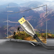 Kábel DisplayPort Kábel Odolný Flexibilný DP112 DP1.4 8K 3M ČIERNY