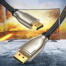 Cabo DisplayPort Cabo Durável DP112 DP1.4 8K 3M Preto
