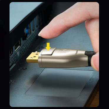 Cabo DisplayPort Cabo Durável DP112 DP1.4 8K 3M Preto