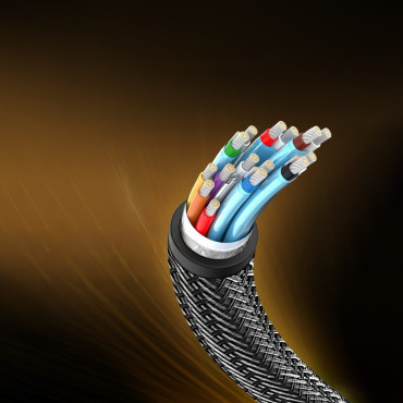 Kabelski kabelski kabel Trajen prilagodljiv DP112 DP1.4 8K 3M črna