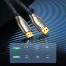 Cabo DisplayPort Cabo Durável DP112 DP1.4 8K 3M Preto