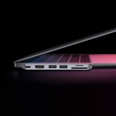 HUB MacBook Air Pro 2x USB-C HDMI 2x USB 3.0 SD TF PD γκρι