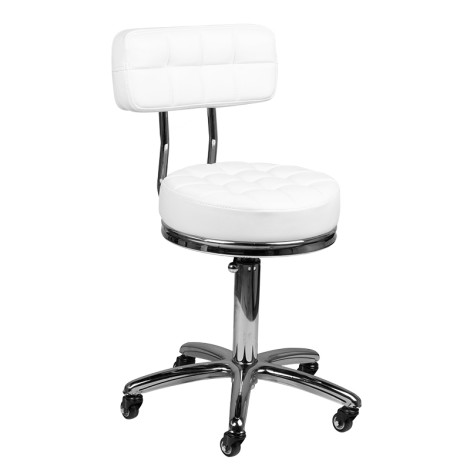 Kosmetik-Hocker am-877 Weiß — Vorderansicht