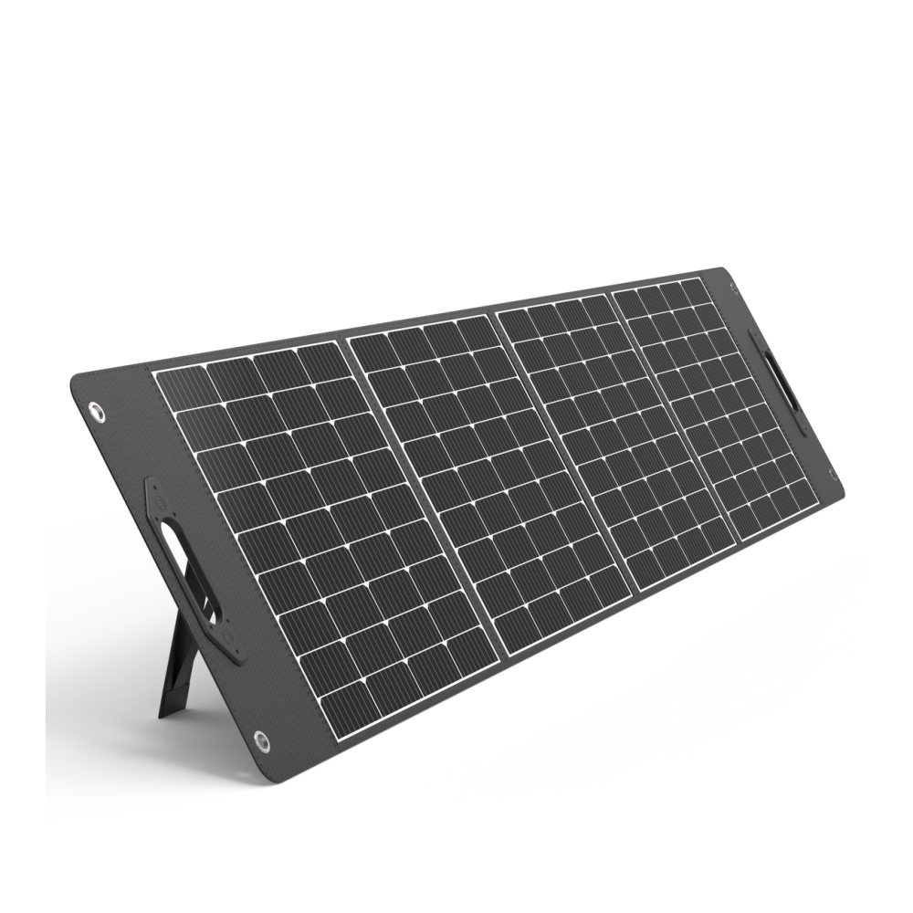 Charger solar de acampamento painel solar dobrável 400w preto