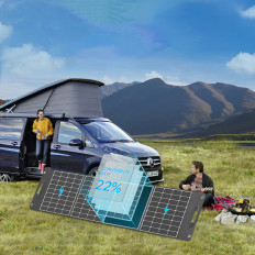Camping Solar Charger Solar Panel Folding 400W Sort