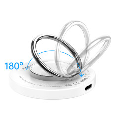 Induktionslastare för iPhone Magsafe med ett 15W vitt handtag