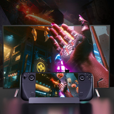 HUB-adapter voor stoomdek USB-C USB-A HDMI RJ45 PD Grijs