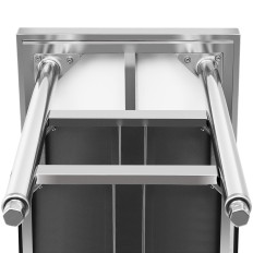 Tabelle. Arbeitsplatte. Zentraler Stahl. Stahl 2 Regale 180 x 60 cm