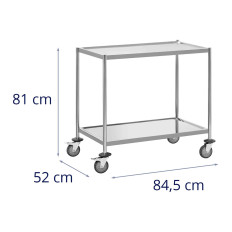 Cameriera di catering per servire 2 ripiani 82 x 50 cm a 40 kg