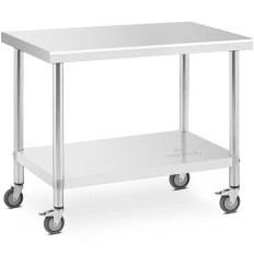 Table Worktop CENTRAL STEEL STEEL ON RAWS WITH A BELT 100 X 60 CM