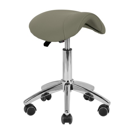 Taburete cosmético AM-302 gris — vista frontal
